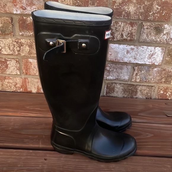 Hunter Black Rain Boots. Size UK 4 , US 5 M / 6F - Picture 4 of 10